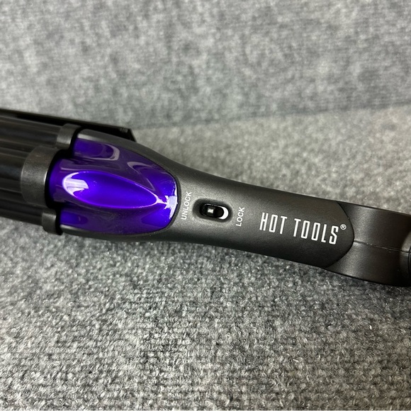 Hot Tools Deep Waver 2179 Ceramic Tourmaline extra deep curl black purple TESTED - Picture 2 of 4